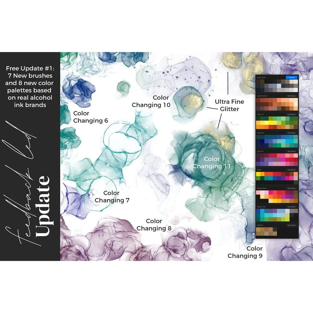Procreate  Amazing Alcohol Ink 2.0- Procreate Brushes