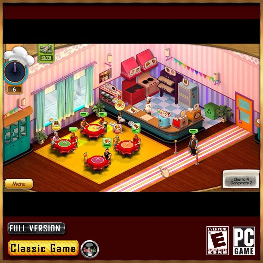 DinerMania [PC GAME][ DIGITAL DOWNLOAD][ CLASSIC PC GAMES ][ NOSTALGIA GAMES ][Time Management]