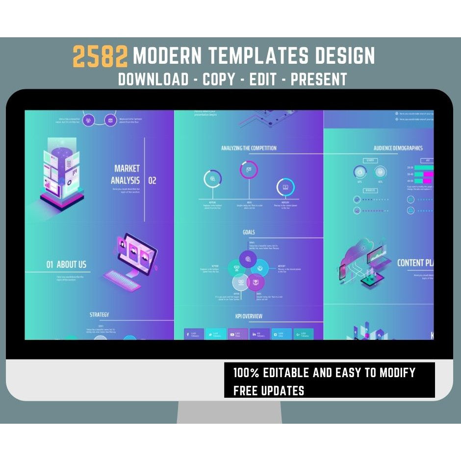 Premium Powerpoint Slides with 2582 Modern Templates and Free 52,300 Animated Powerpoint Templates