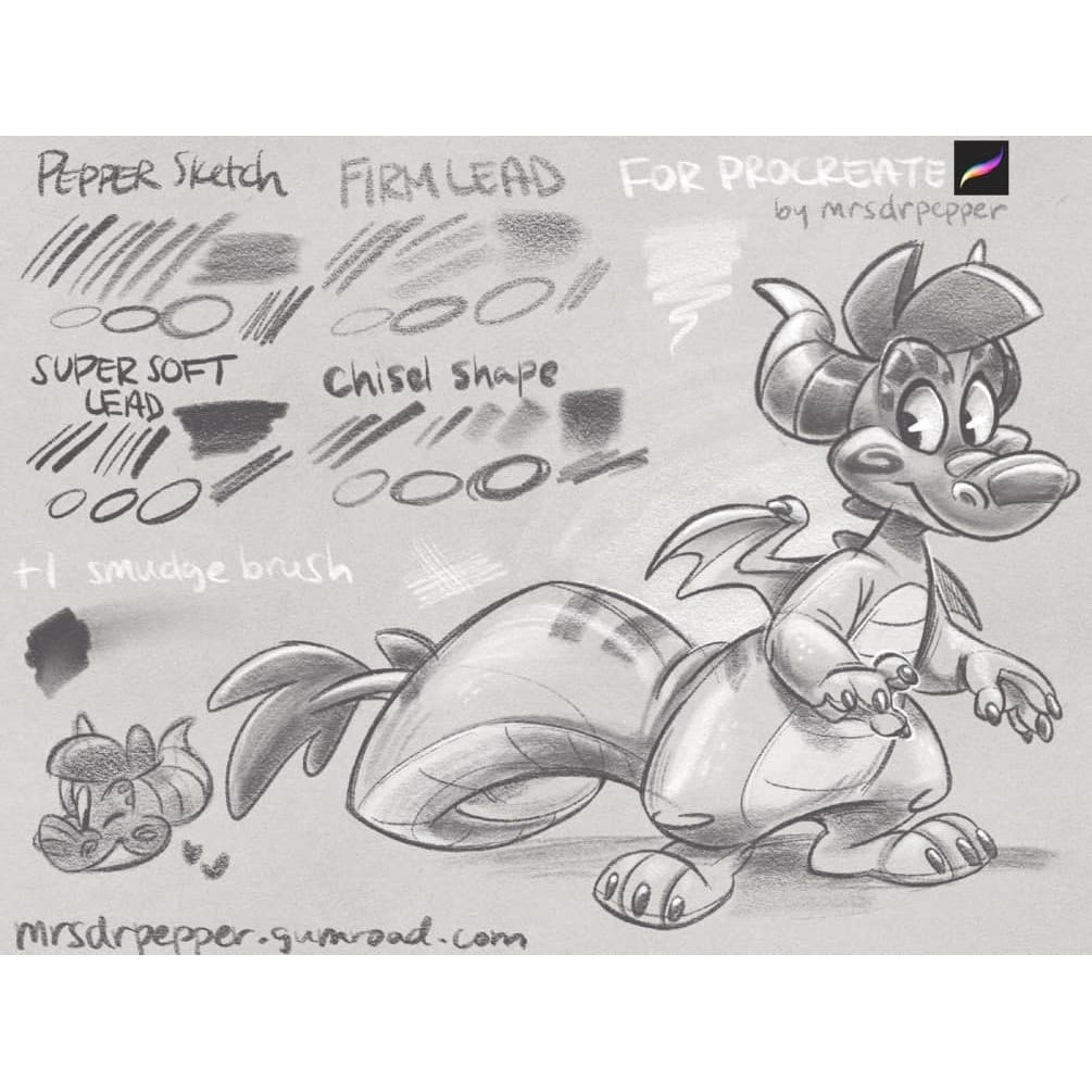 ProcreatePepper_Sketch - Procreate Brushes