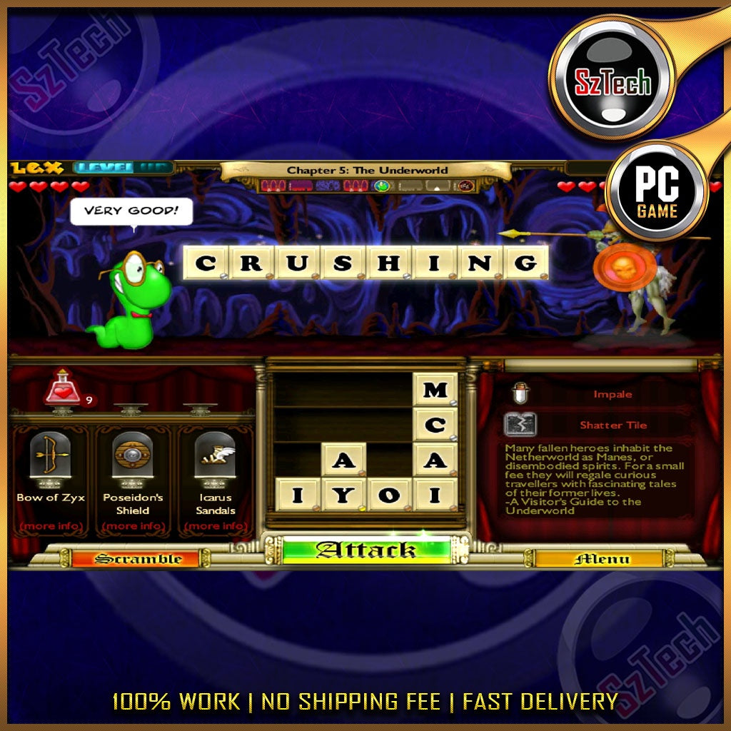 Bookworm 1-5Letter QuestPathfinders Mini WordsBrain ChallengeScrabbleHangarooWord SlingerBoggle | [PC GAME]