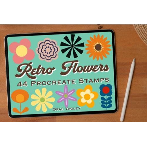 Procreate OPY-Retro_Flower- Procreate Brushes