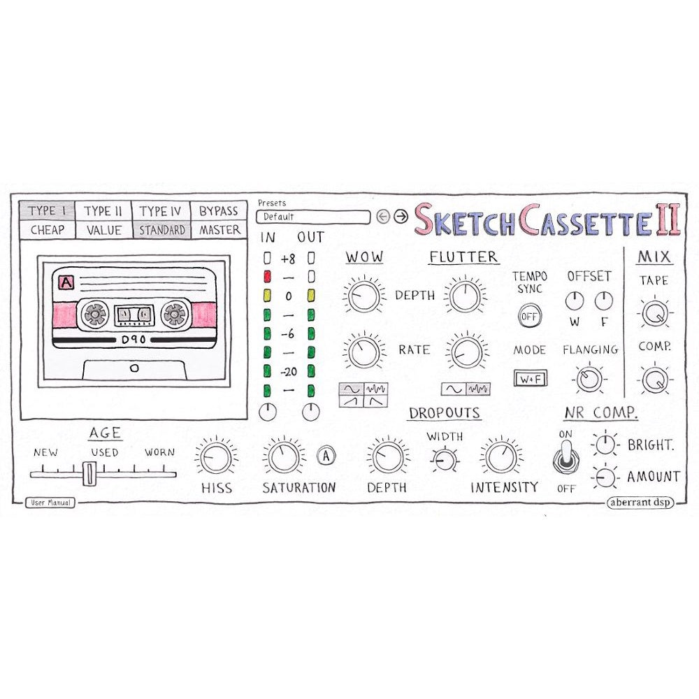 SketchCassette II  Aberrant DSP (Win/Mac) VST3, AAX