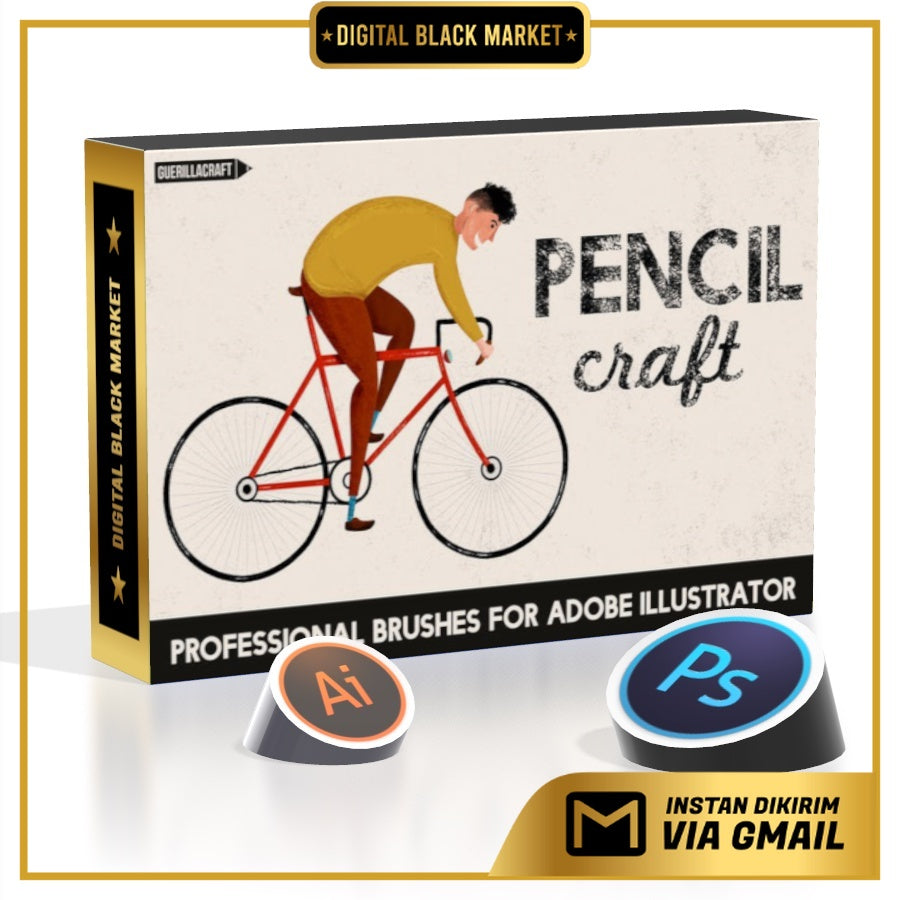 ID1073 - Pencilcraft Brushes For Adobe Illustrator