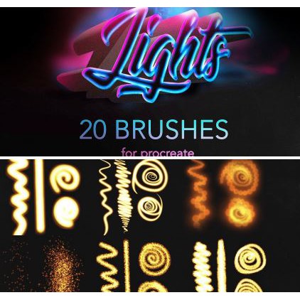 Procreate Procreate Lights Brushes  Glow- Procreate Brushes