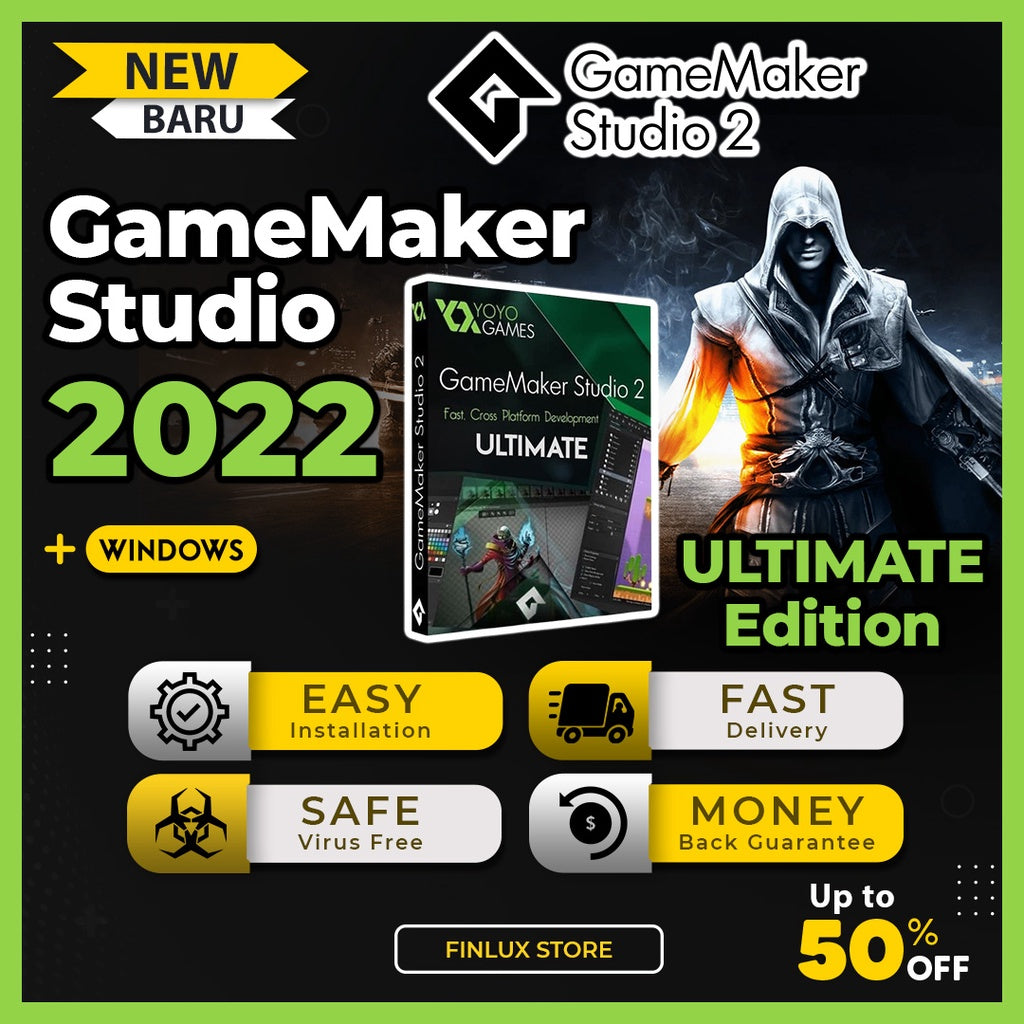 GameMaker Studio 2 Ultimate v2022.8.1.36 Latest 2022 Lifetime For Windows (64-Bit) | Game Maker