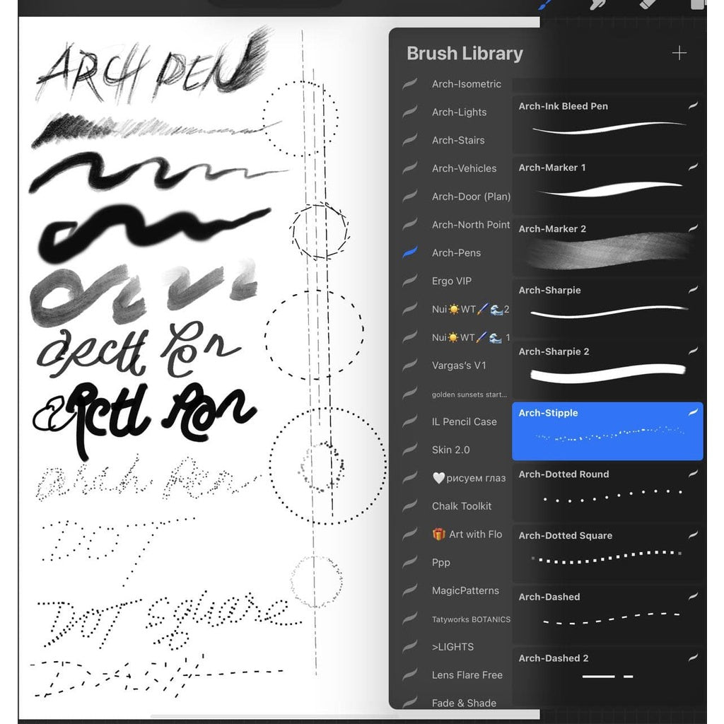 Procreate@@@ Procreate Architecture Brush/Hatch/Block Pack - Procreate Brushes