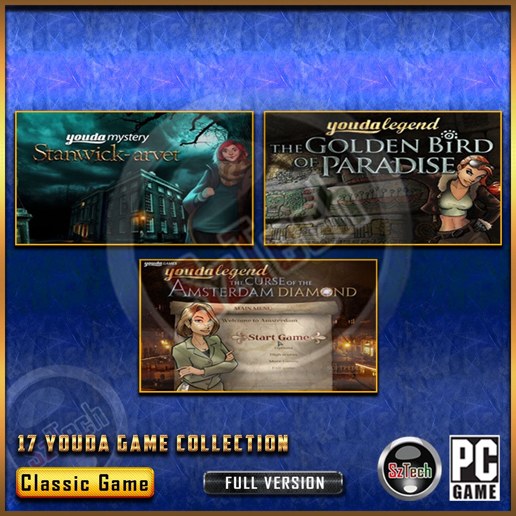 17 Youda Games Collection [PC GAME][ DIGITAL DOWNLOAD] Classic GamesTime Management-Puzzle-SimulationNostalgia Game