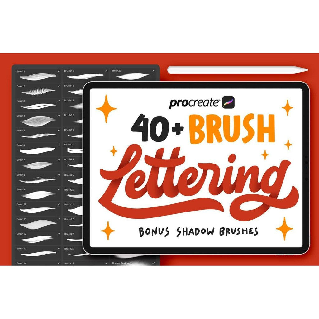 Procreate @40+_Lettering- Procreate Brushes
