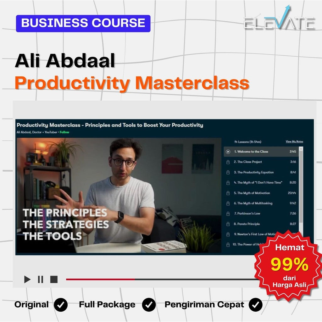 Ali Abdaal – Productivity Masterclass Full Kursus Terbaru