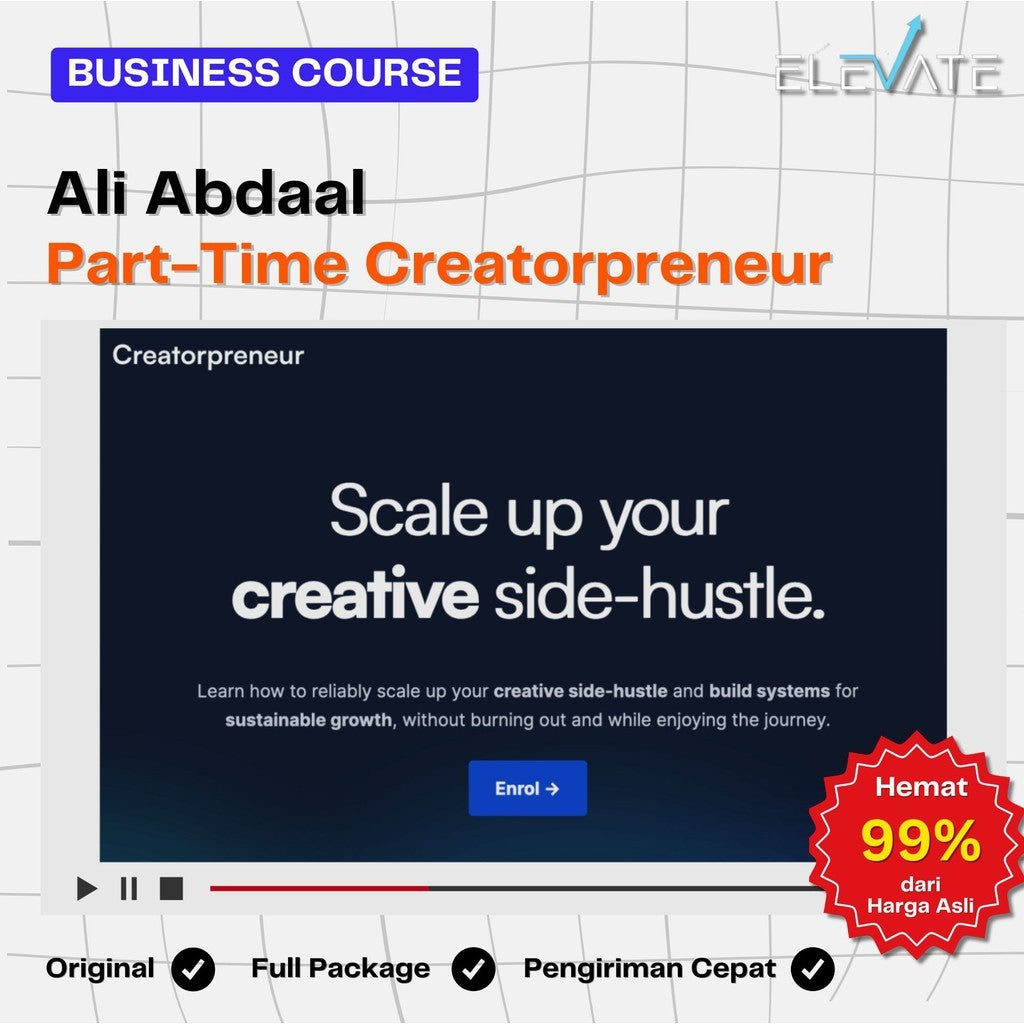 [Content Creator] Ali Abdaal – Part-Time Creatorpreneur Full Kursus Terbaru