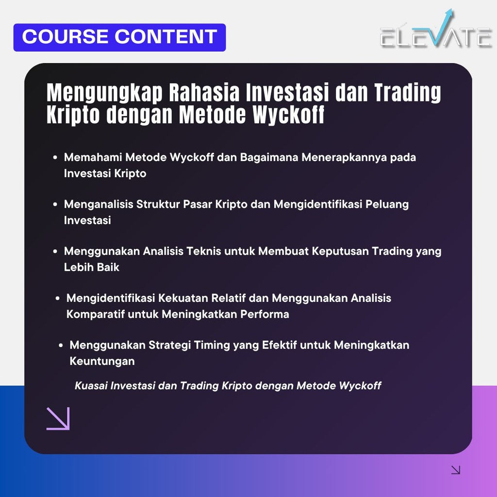 [Crypto Course] Wyckoff Analytics – Trading Crypto with Wyckoff Full Kursus Terbaru