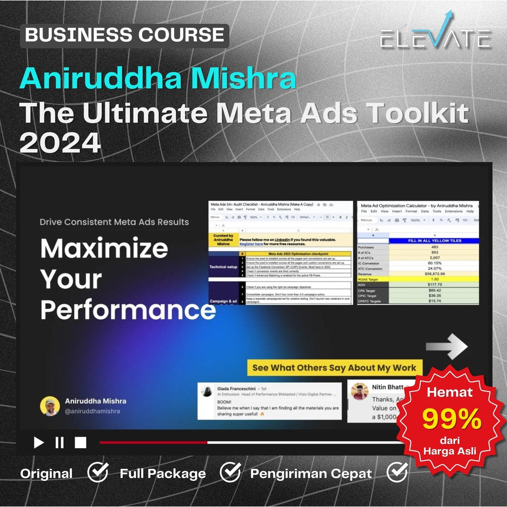 Aniruddha Mishra – The Ultimate Meta Ads Toolkit 2024 Full Kursus Terbaru