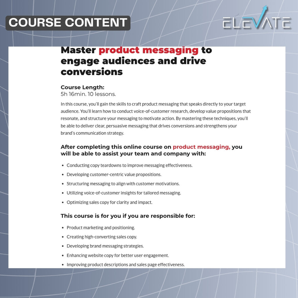 Momoko Price (CXL) – Sales copywriting & product messaging Full Kursus Terbaru