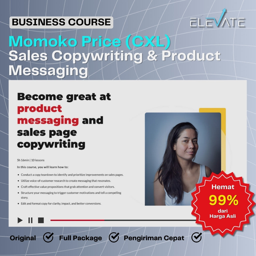 Momoko Price (CXL) – Sales copywriting & product messaging Full Kursus Terbaru