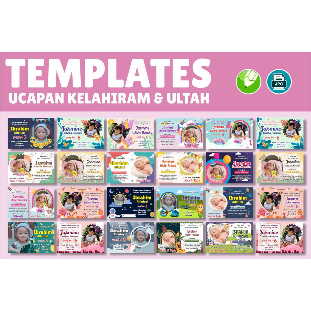 ID99151 - 20 Ucapan Kelahiran Dan Ulang Tahun Coreldraw v15