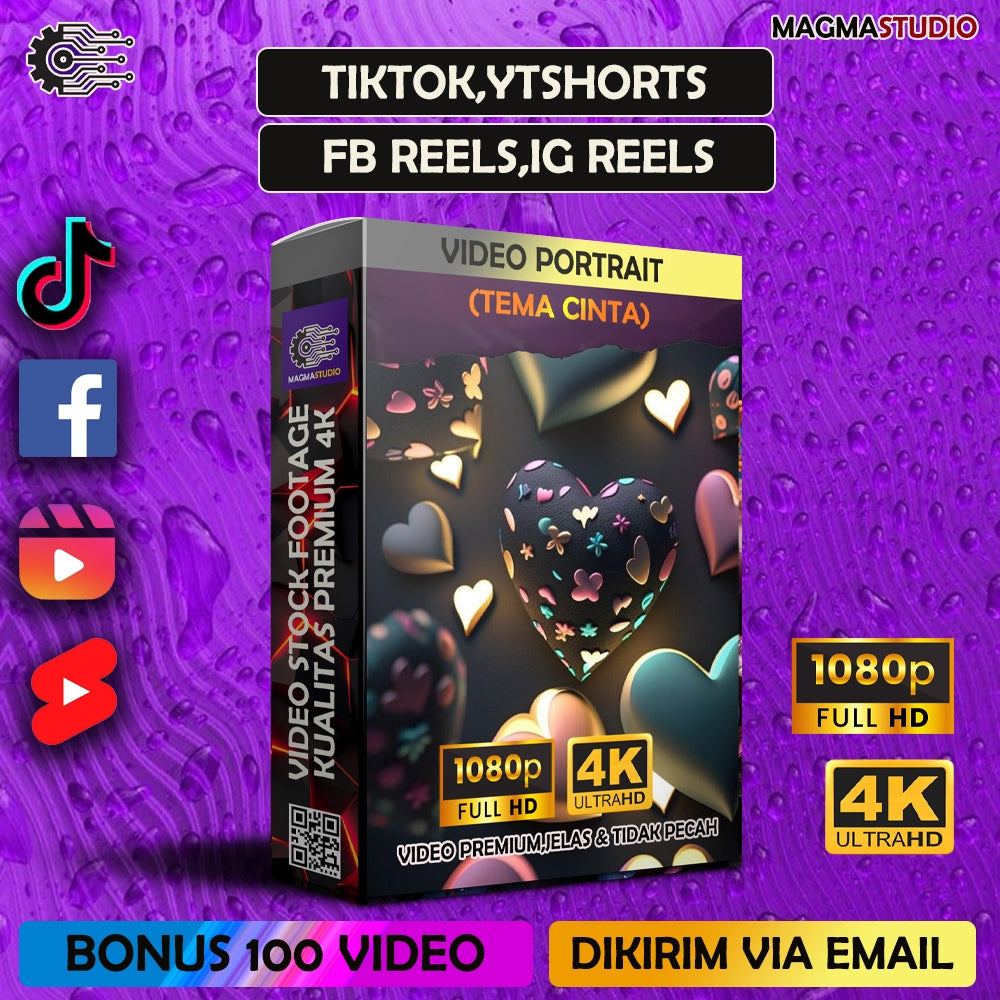 1000++ (4K) Footage Portrait CINTA - BAHAN YOUTUBE-Tikt0k