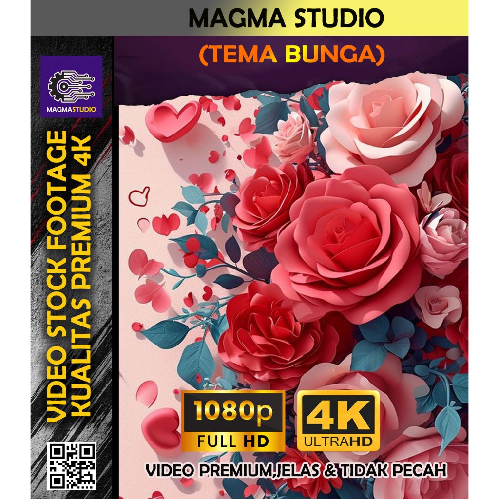 1000++(4K) Video Stock Footage BUNGA - Bahan Youtube-  Untuk Konten Kreator