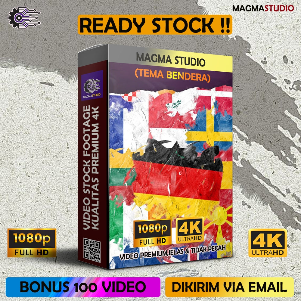(4K) Video Footage BENDERA SELURUH DUNIA- BAHAN YOUTUBE - Video Untuk Konten Kreator