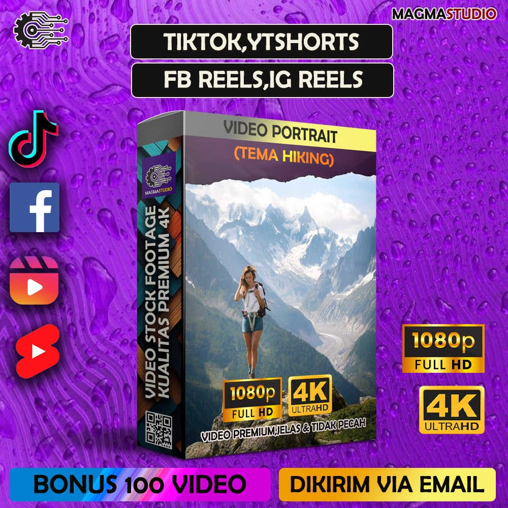 1000++ (4K) Footage Portrait NAIK GUNUNG - BAHAN YOUTUBE-Tikt0k