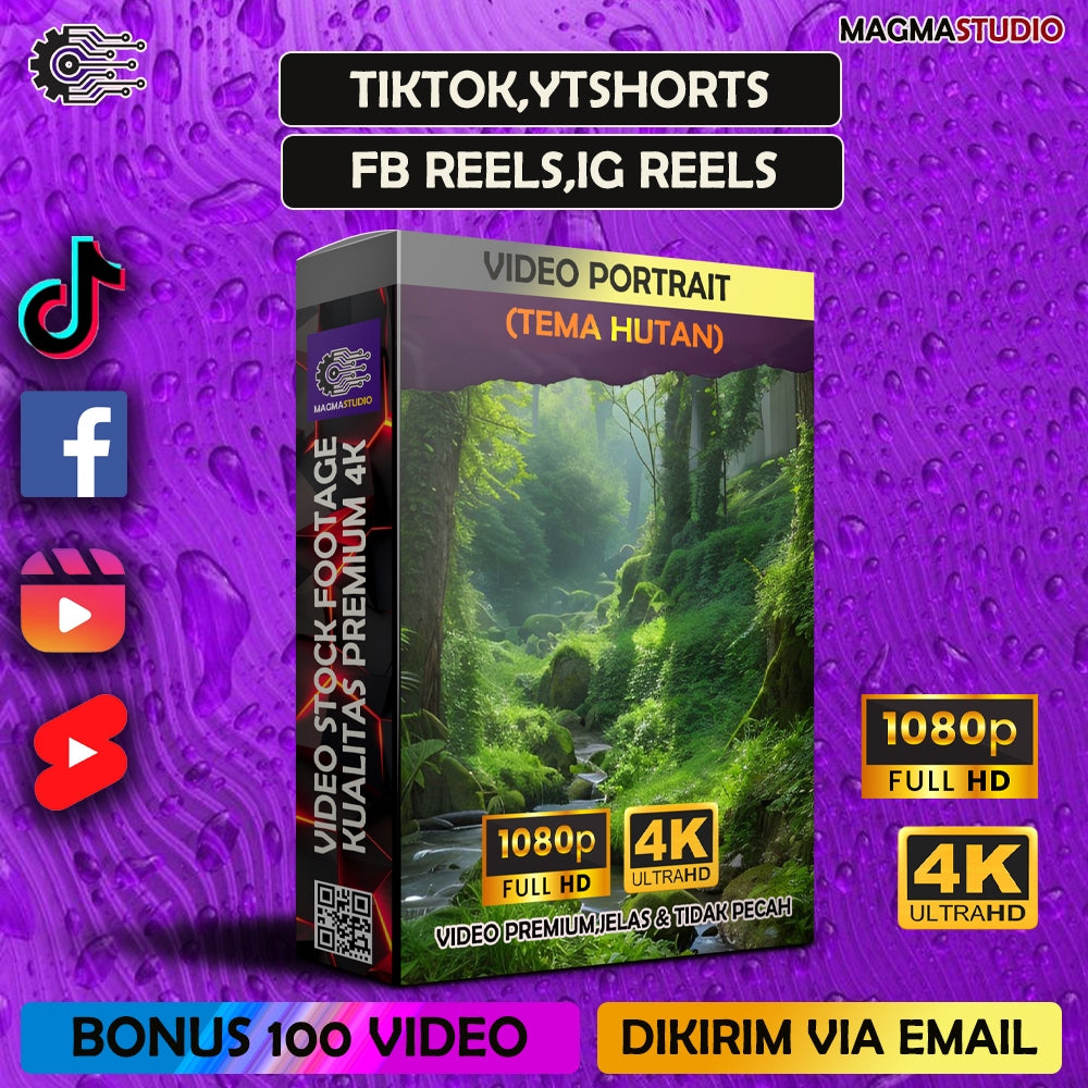 1000++ (4K) Footage Portrait HUTAN - BAHAN YOUTUBE-Tikt0k