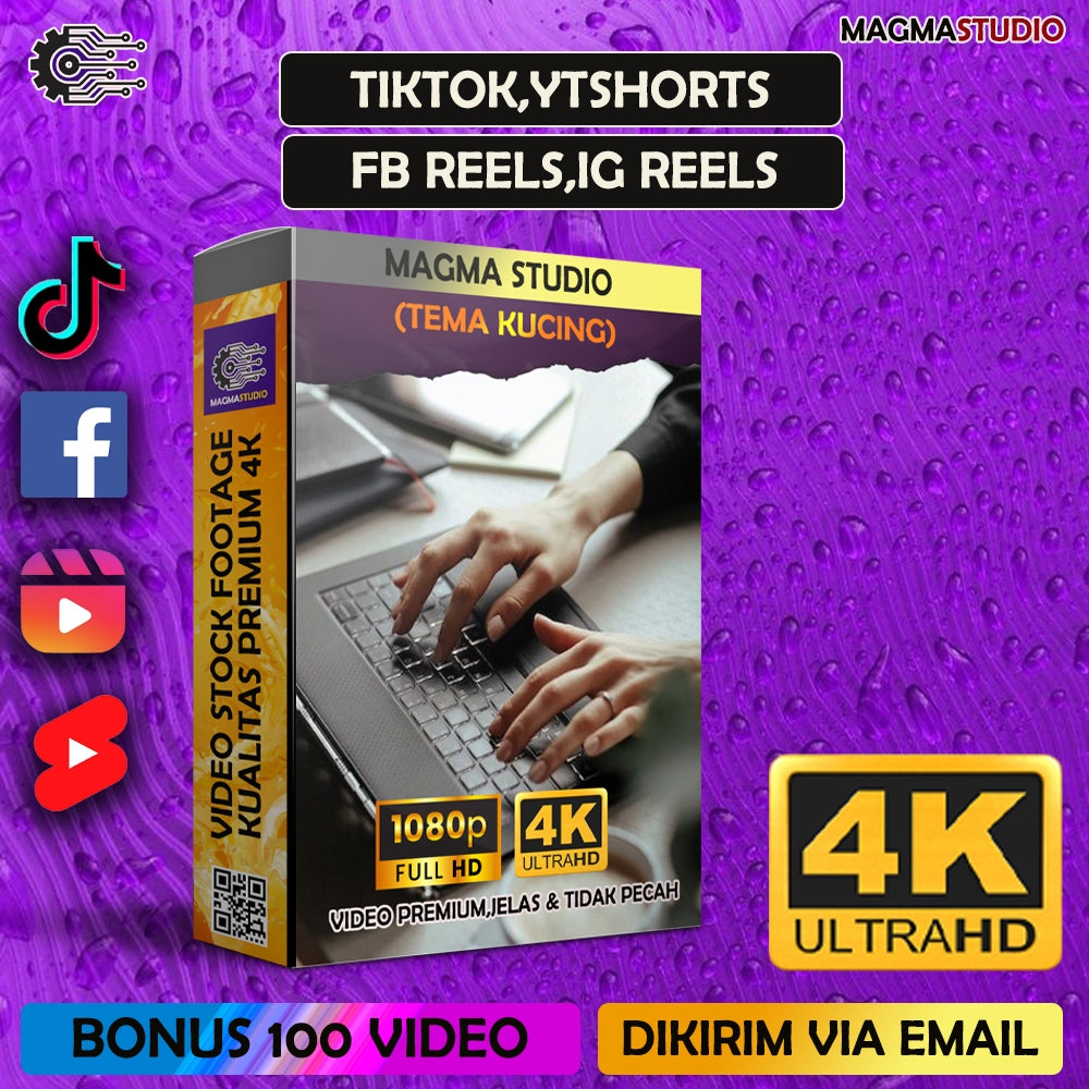 (FULL 4K) 200+ Video Stock Footage 4k HAND ON LAPTOP- Video Untuk Para Konten Kreator Video