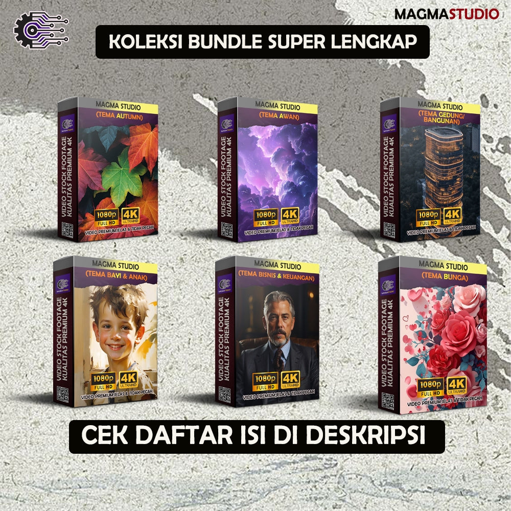 (KOLEKSI PAKET BUNDLE SUPER LENGKAP) 21.000 FOOTAGE BERBAGAI TEMA -Untuk Konten Kreator dan Youtub3r