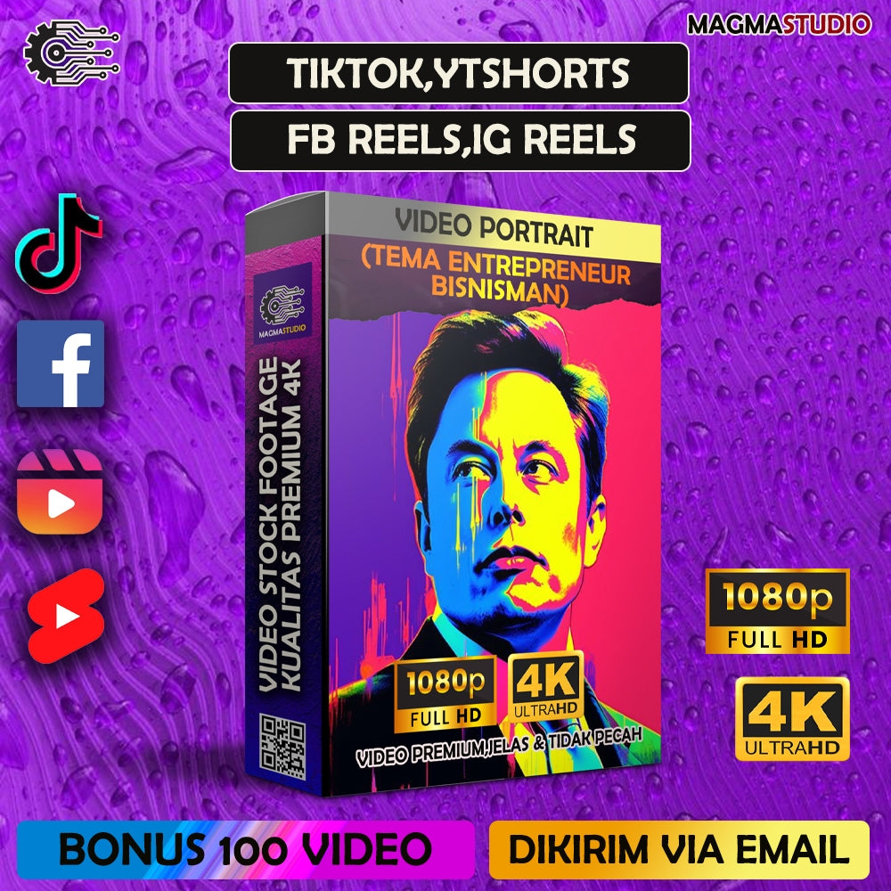 1000++(4K) Footage Portrait ENTREPRENEUR - BAHAN YOUTUBE-Tikt0k