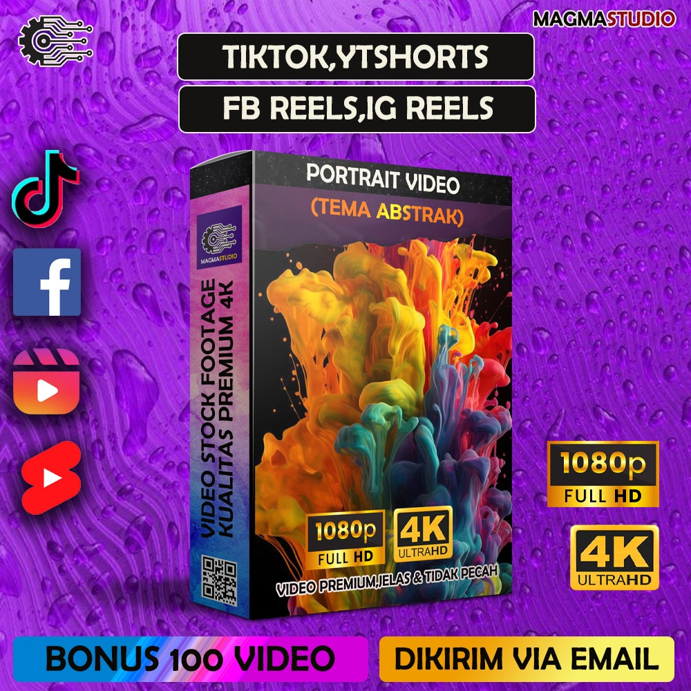 1000++ (4K) Footage Portrait ABSTRAK- BAHAN YOUTUBE-Tikt0k