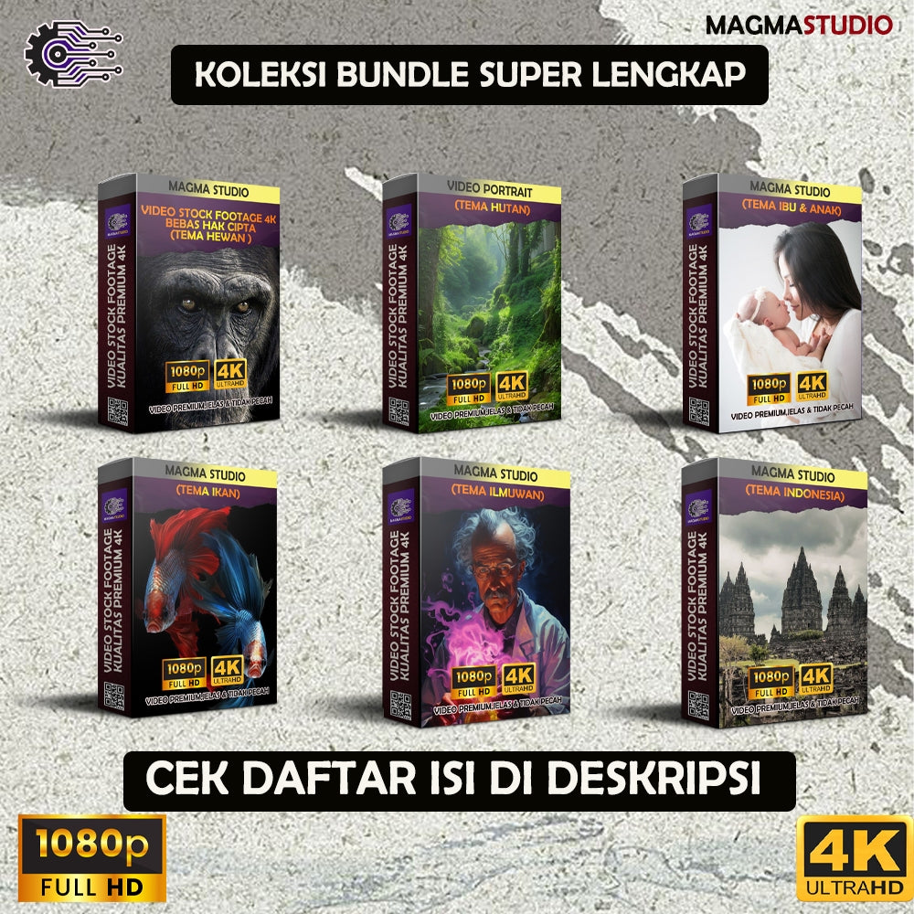 (KOLEKSI PAKET BUNDLE SUPER LENGKAP) 21.000 FOOTAGE BERBAGAI TEMA -Untuk Konten Kreator dan Youtub3r