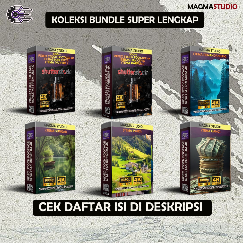 (KOLEKSI PAKET BUNDLE SUPER LENGKAP) 21.000 FOOTAGE BERBAGAI TEMA -Untuk Konten Kreator dan Youtub3r