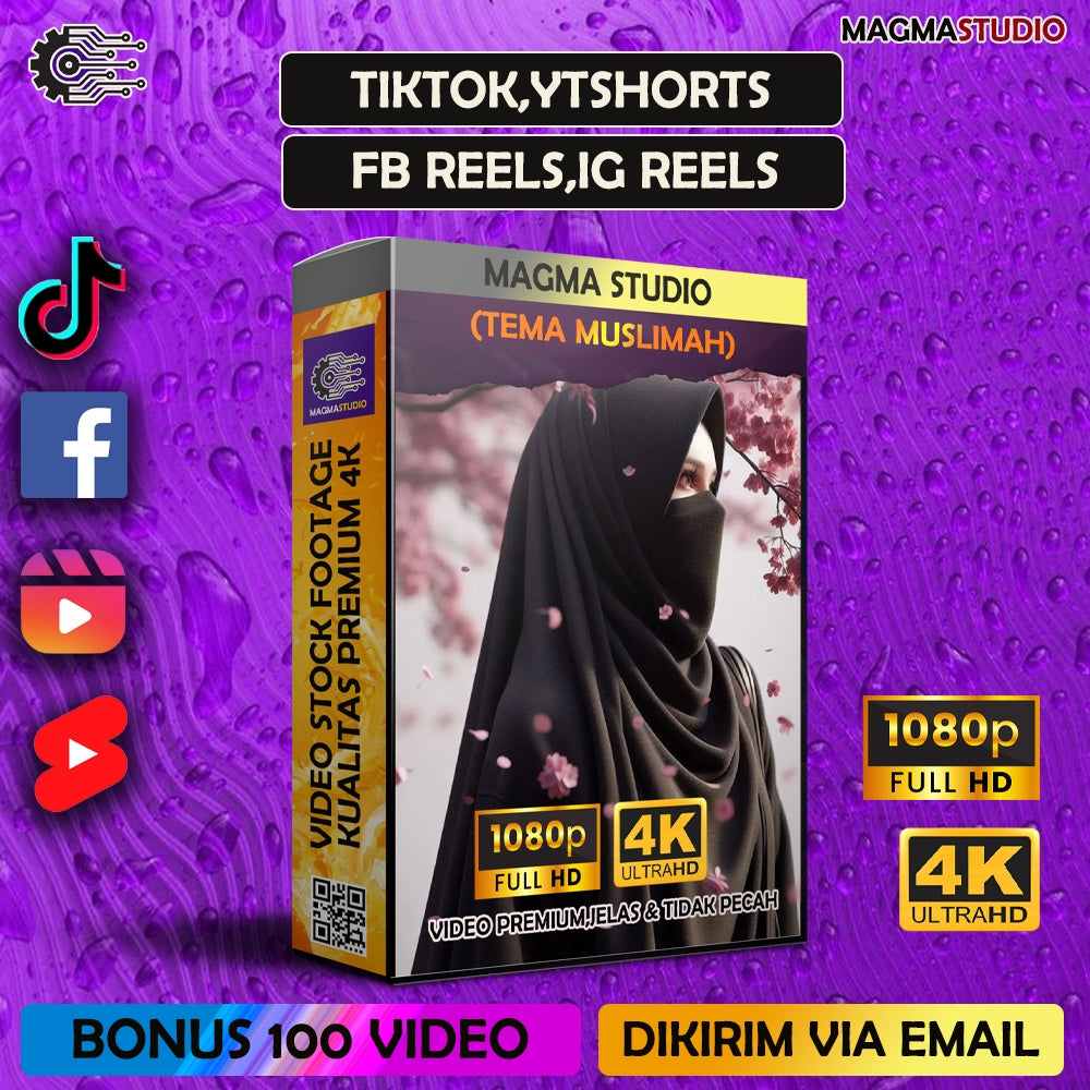 1000++ (4K) Footage Portrait MUSLIMAH - Video Stock Footage ULTRA HD