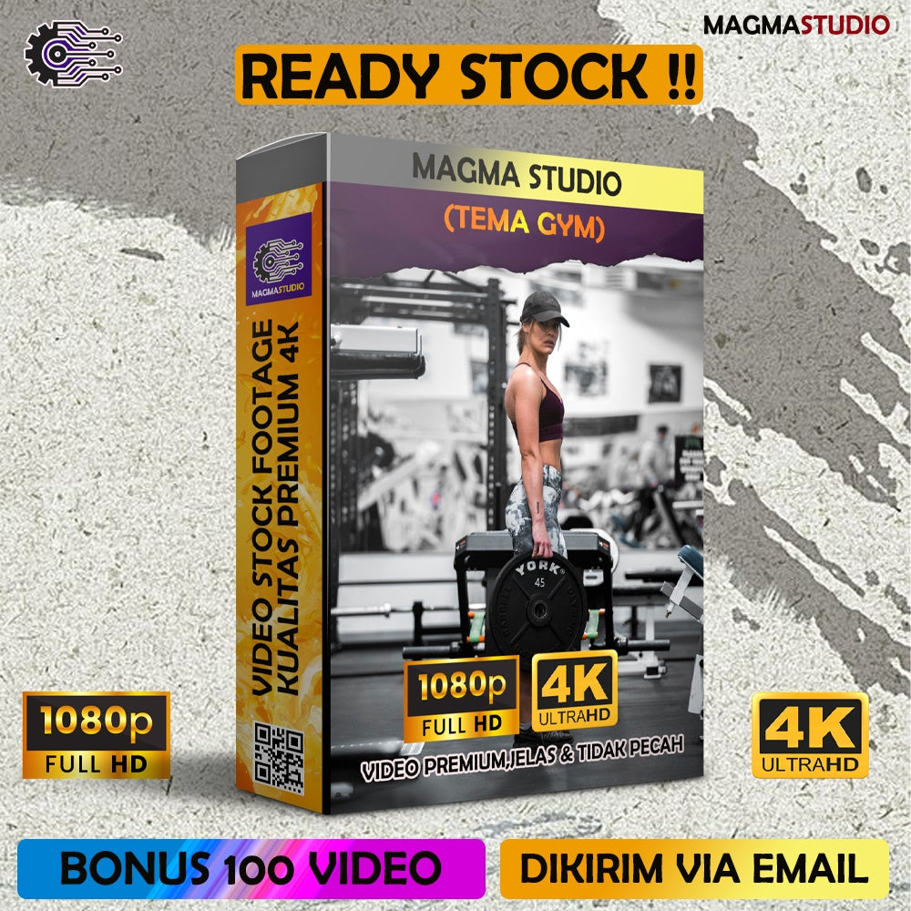 1000++ (4K) Video Stock Footage GYM/FITNESS - BAHAN YOUTUBE - Video Untuk Konten Kreator