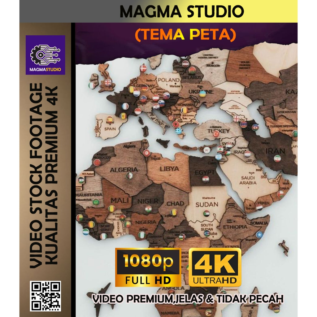 1000++ (4K) Video Stock Footage PETA- BAHAN YOUTUBE - Video Untuk Konten Kreator