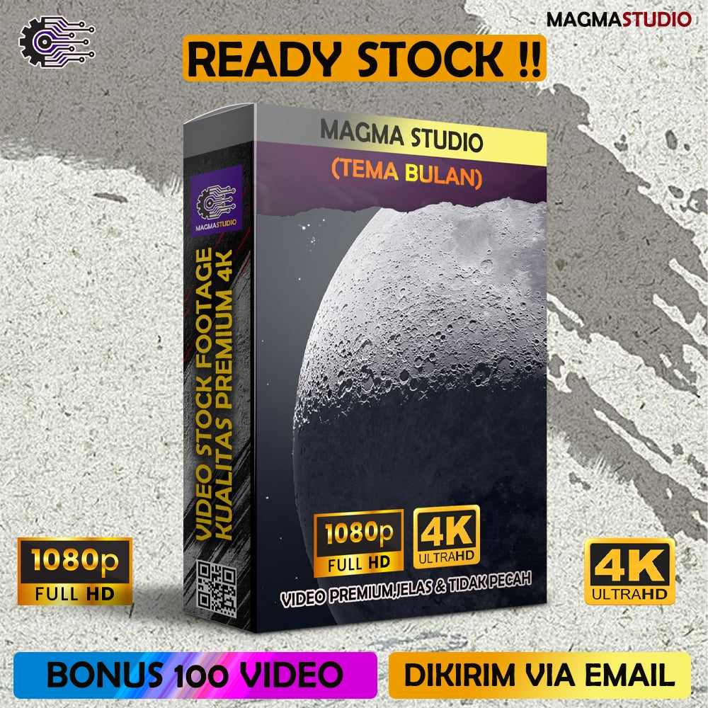 1000++ (4K) Video Stock Footage Bulan Moon- Bahan Youtube-  Untuk Konten Kreator