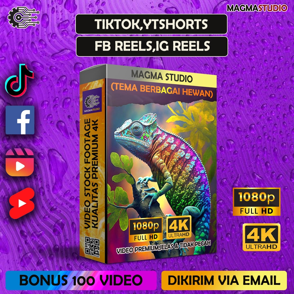 1000++ (4K) Footage Portrait TEMA ANEKA HEWAN - BAHAN YOUTUBE-Tikt0k