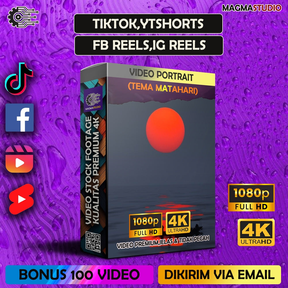 1000++ (4K) Footage Portrait TEMA MATAHARI - BAHAN YOUTUBE-Tikt0k