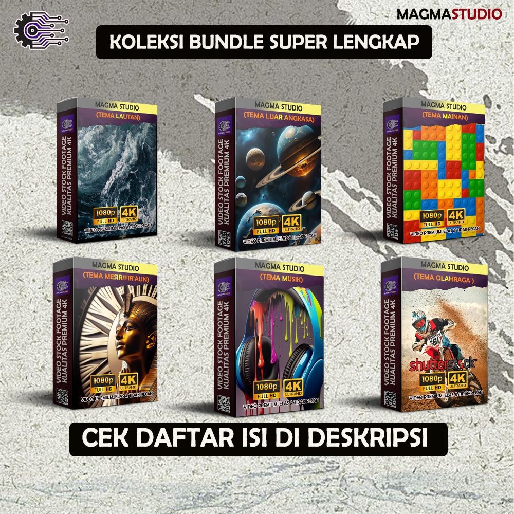 (KOLEKSI PAKET BUNDLE SUPER LENGKAP) 21.000 FOOTAGE BERBAGAI TEMA -Untuk Konten Kreator dan Youtub3r