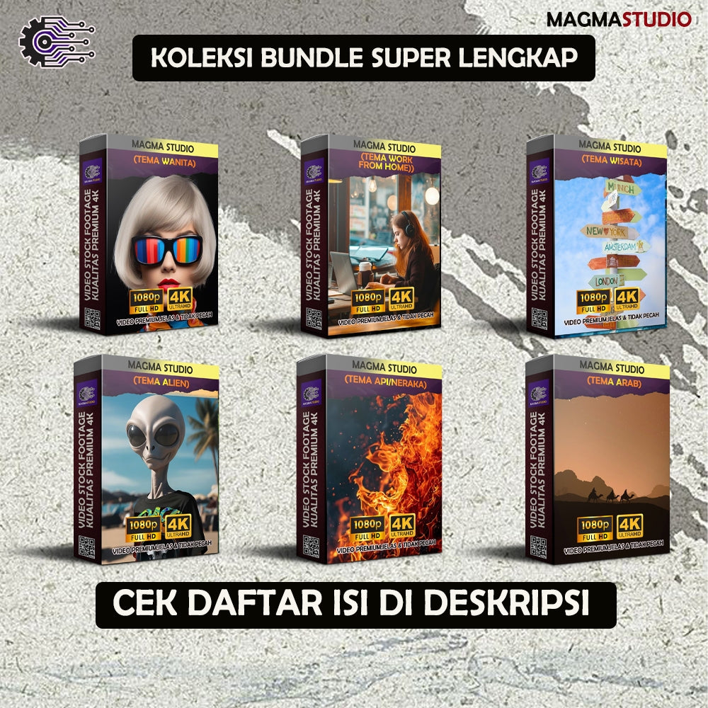 (KOLEKSI PAKET BUNDLE SUPER LENGKAP) 21.000 FOOTAGE BERBAGAI TEMA -Untuk Konten Kreator dan Youtub3r
