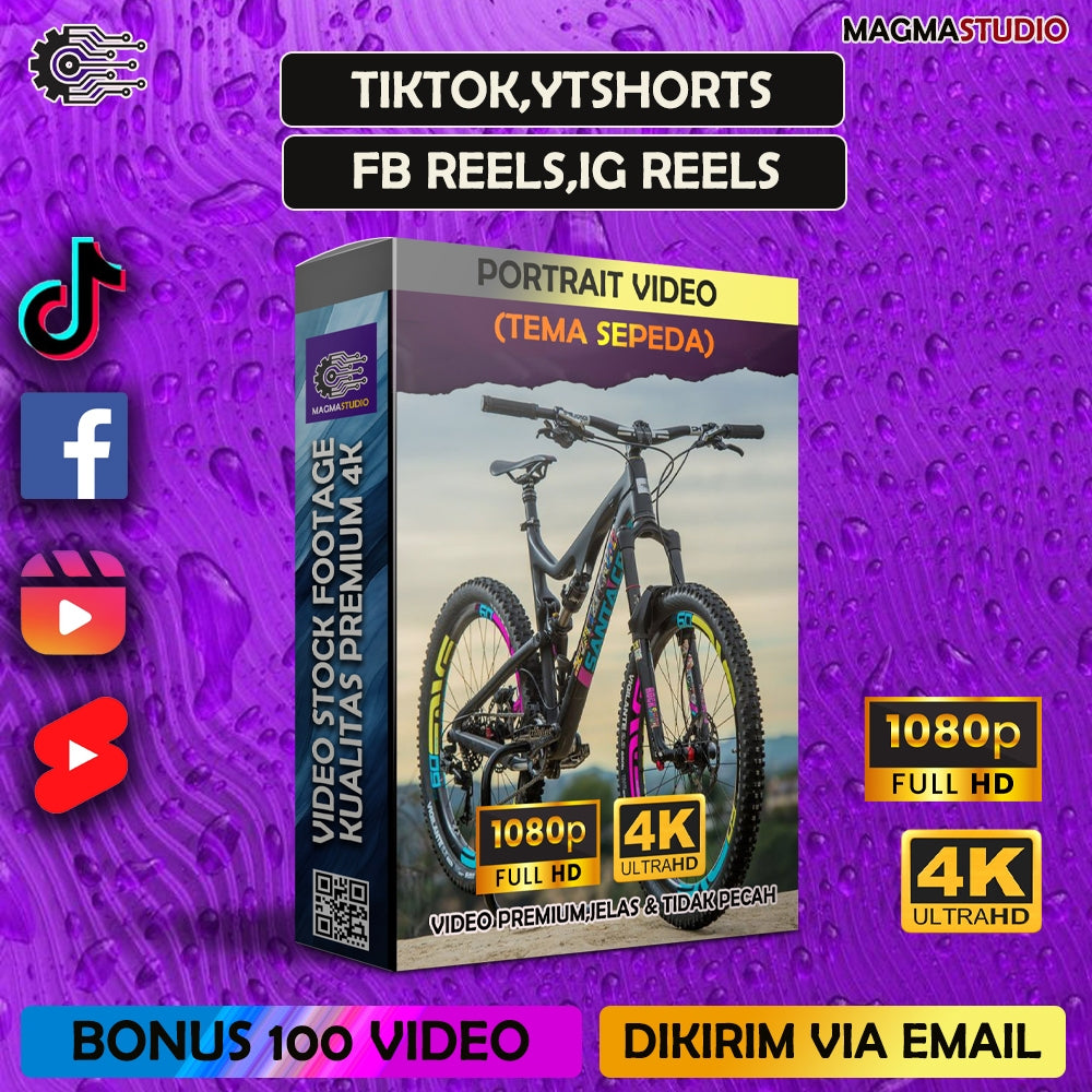 1000++ (4K) Footage Portrait SEPEDA - BAHAN YOUTUBE-Tikt0k