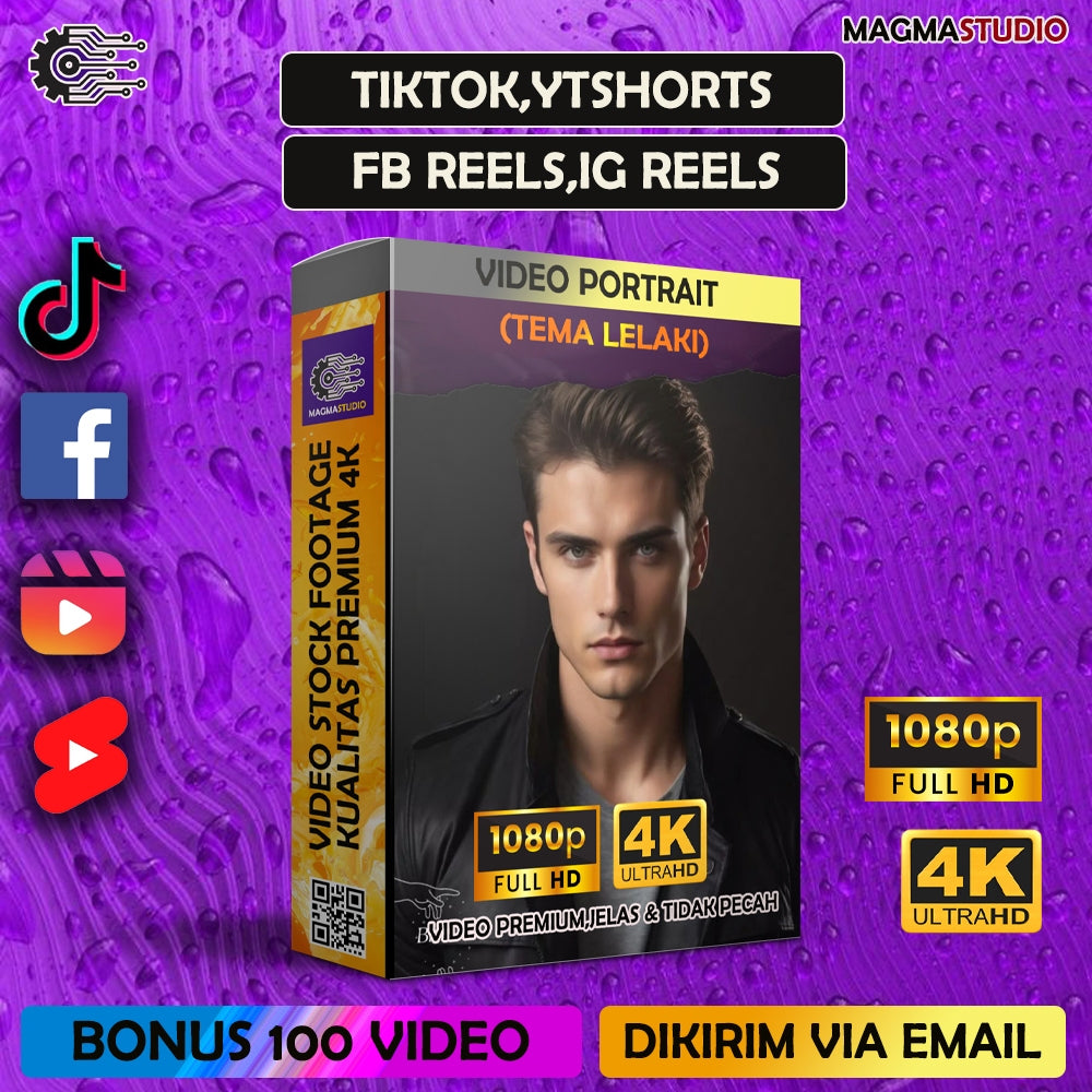 1000++ (4K) Footage Portrait LELAKI - BAHAN YOUTUBE-Tikt0k