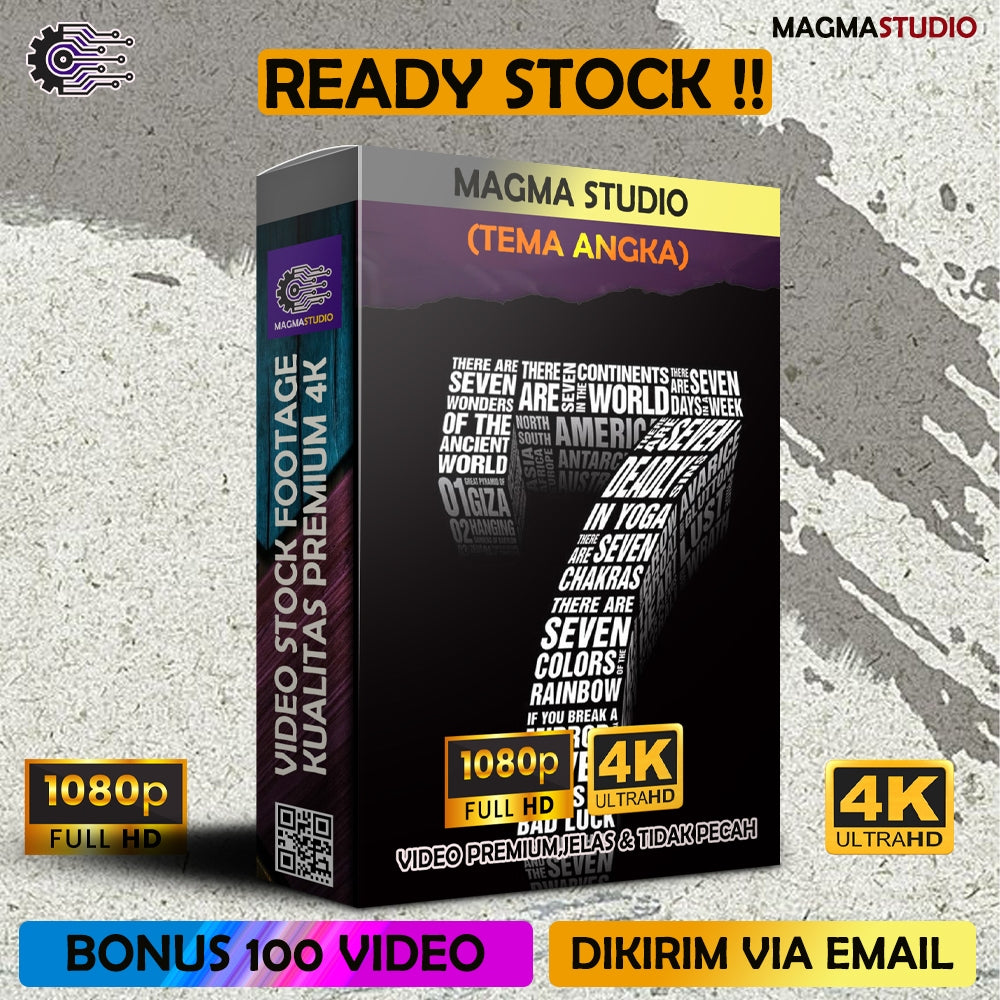 1000++(4K) Video Footage TEMA ANGKA NUMBER - Video Untuk Konten Kreator