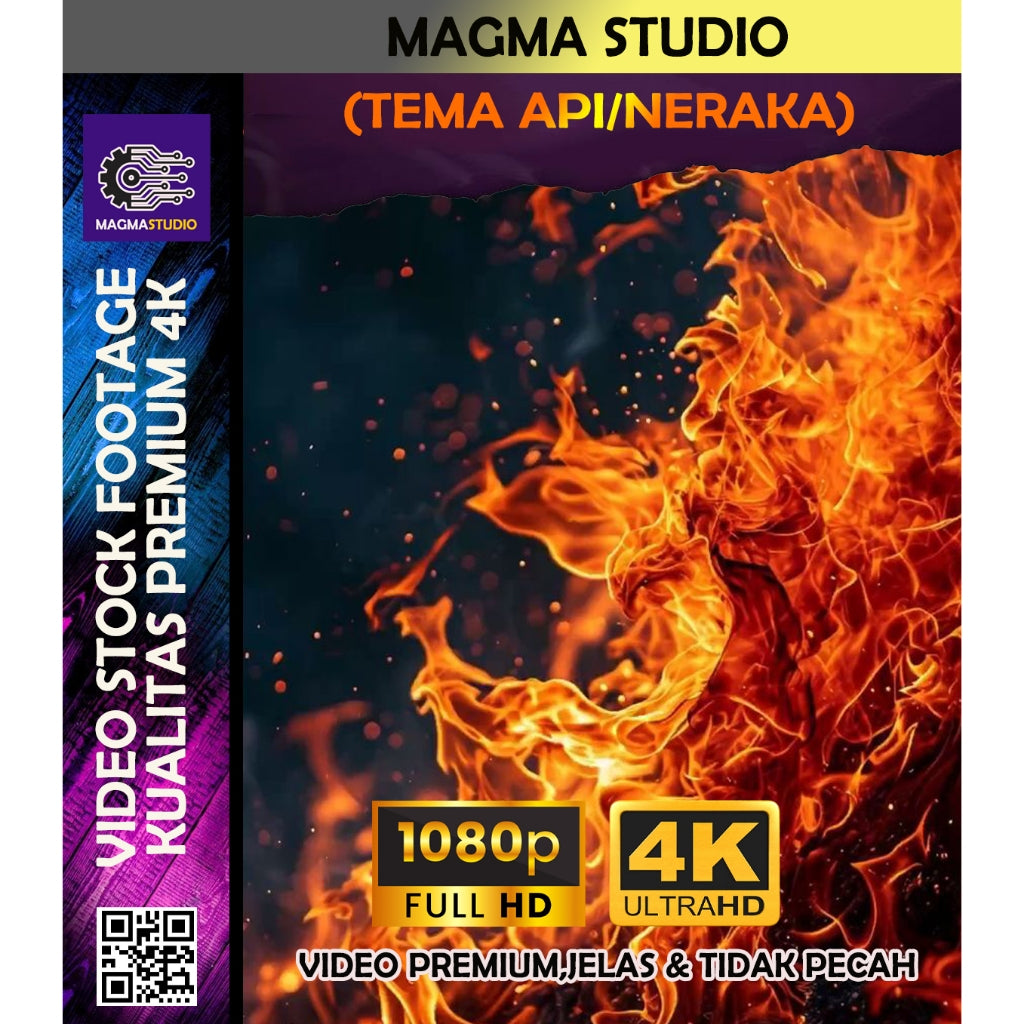 1000++ (4K) Video Stock Footage Api,Panas & Neraka - Bahan Youtube-  Untuk Konten Kreator