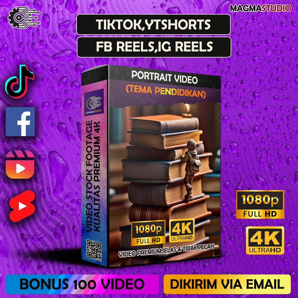 1000++ (4K) Footage Portrait PENDIDIKAN - BAHAN YOUTUBE-Tikt0k