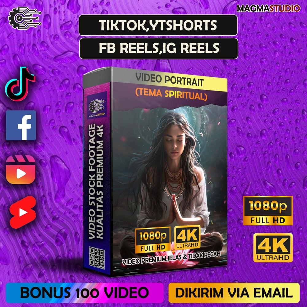 1100++ (4K) Footage Portrait SPIRITUAL - BAHAN YOUTUBE-FOOTAGE ULTRA HD