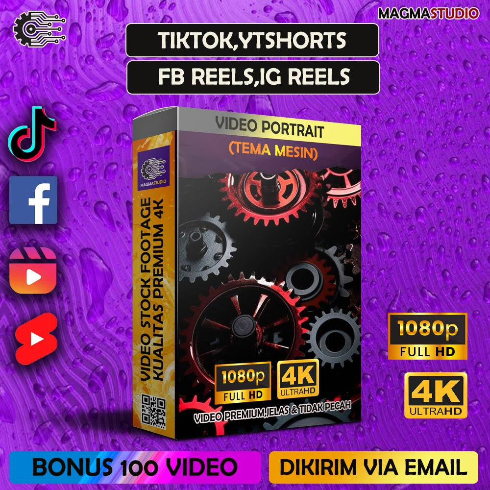 1000++ (4K) Footage Portrait MESIN - BAHAN YOUTUBE-Tikt0k