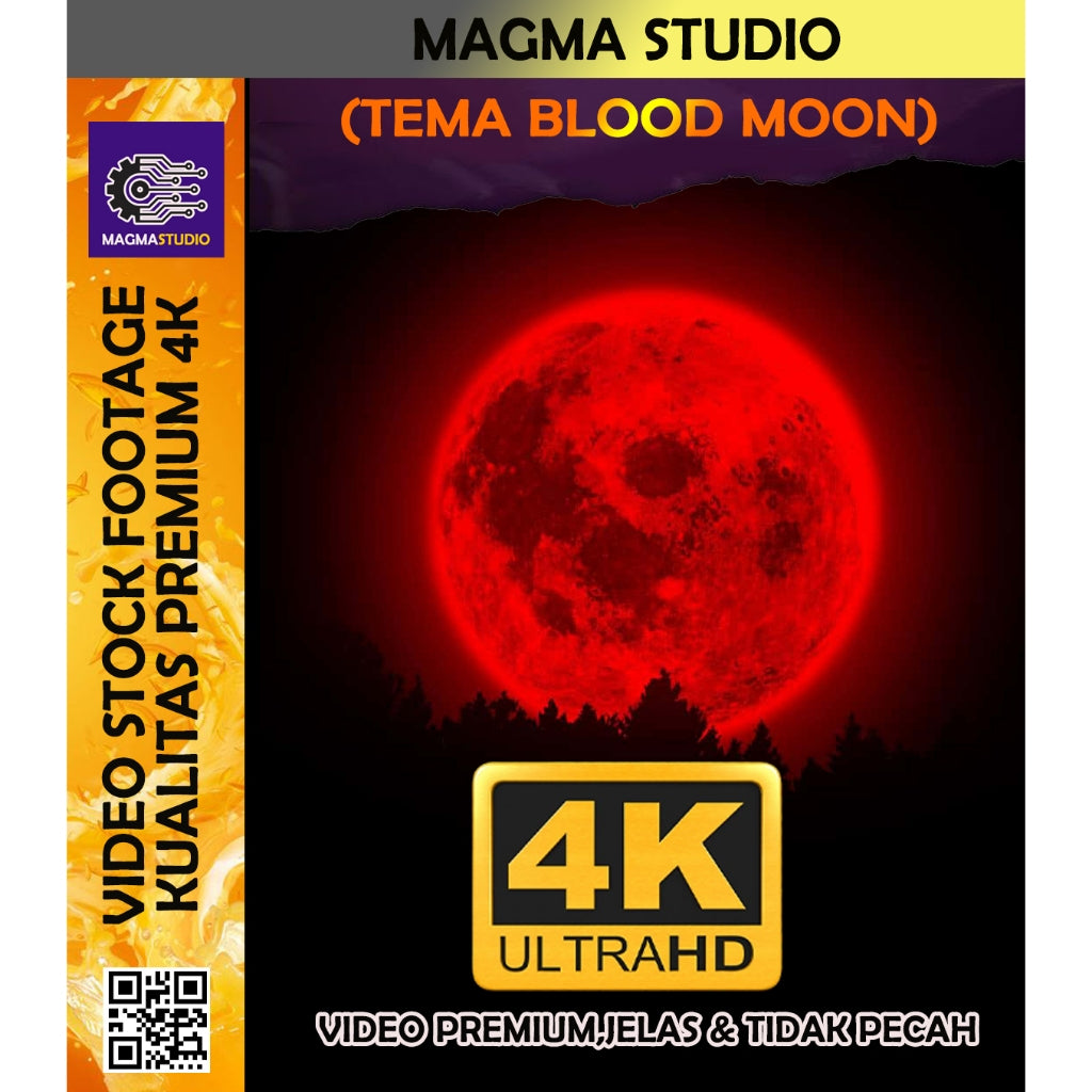 (FULL 4K) 100 Video Footage TEMA BLOOD MOON - Video Untuk Para Konten Kreator Video