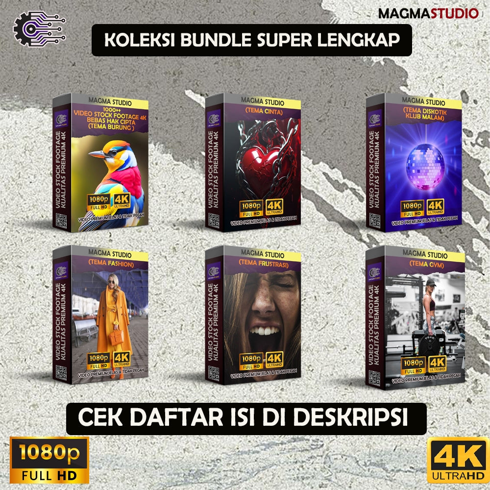 (KOLEKSI PAKET BUNDLE SUPER LENGKAP) 21.000 FOOTAGE BERBAGAI TEMA -Untuk Konten Kreator dan Youtub3r
