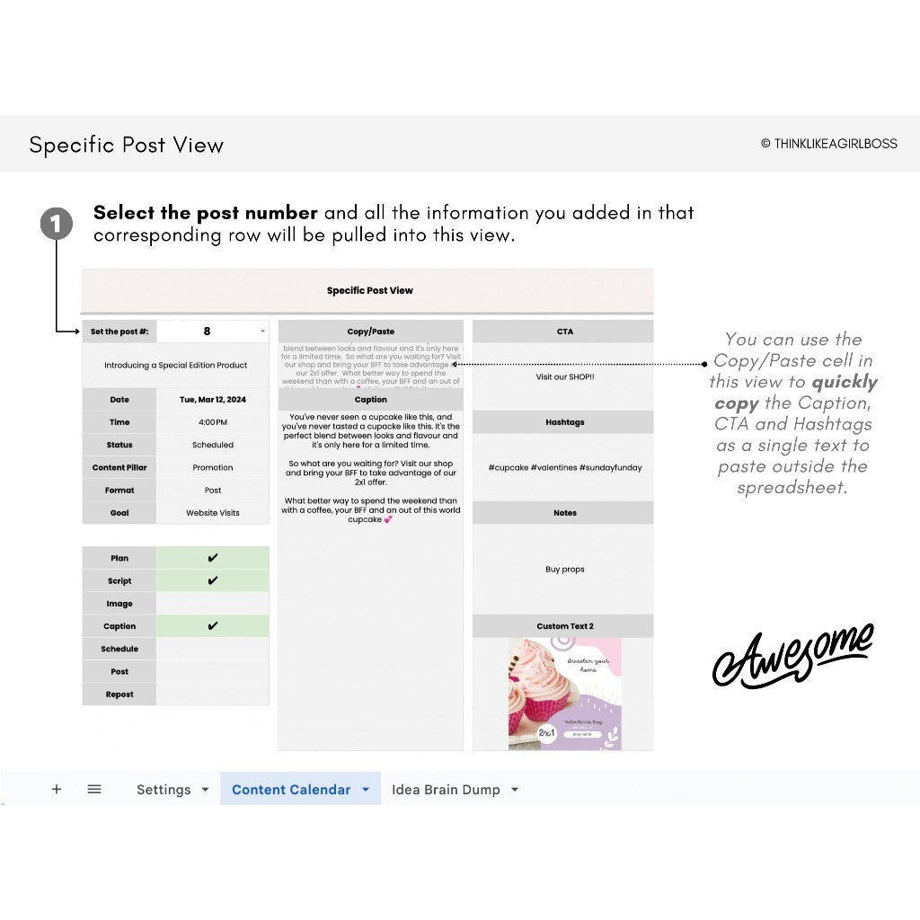 (ADL - 118) Social Media Content Planner Template | Calendar Kit Konten Kreator Harian Mingguan