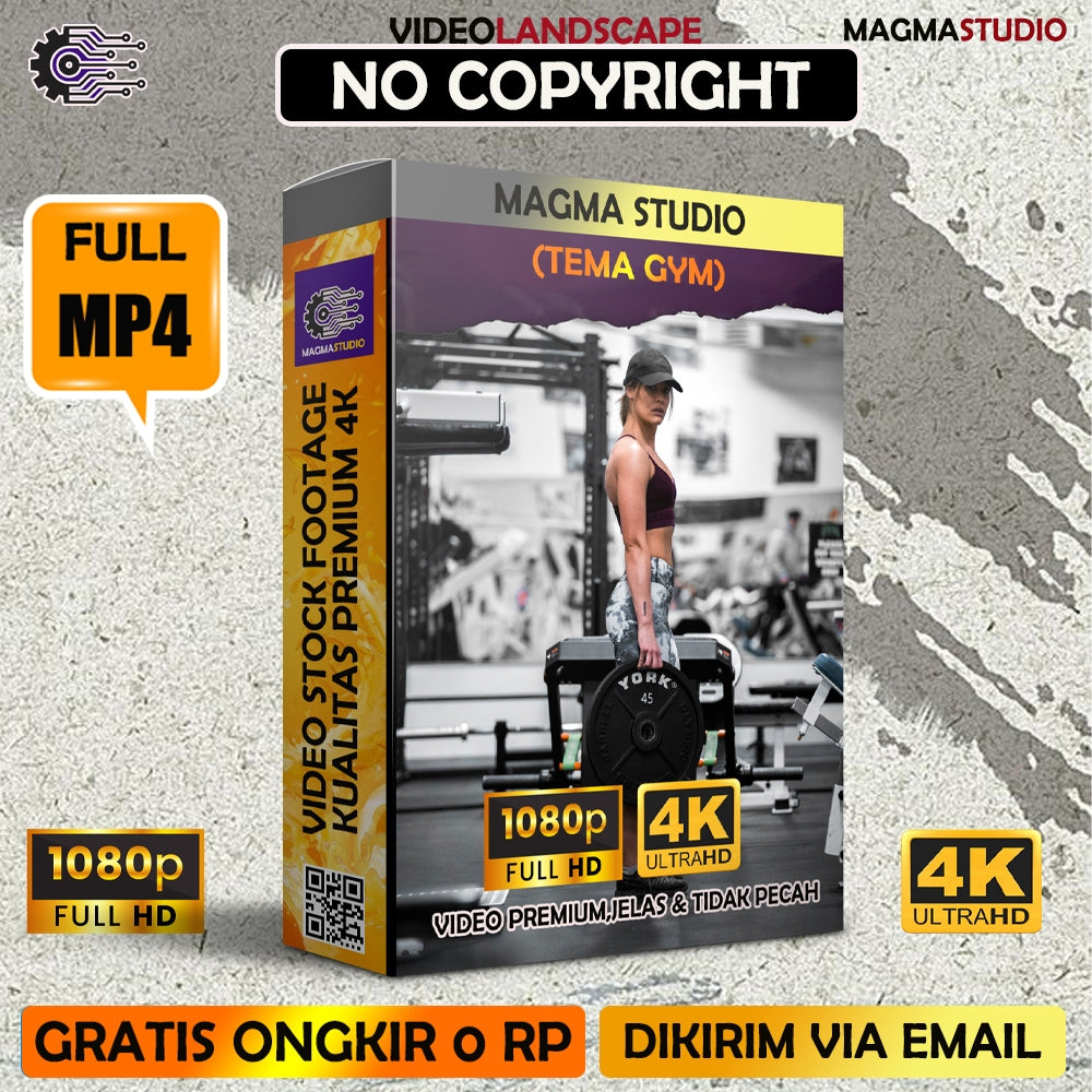 1000++ (4K) Video Stock Footage GYM/FITNESS - BAHAN YOUTUBE - Video Untuk Konten Kreator